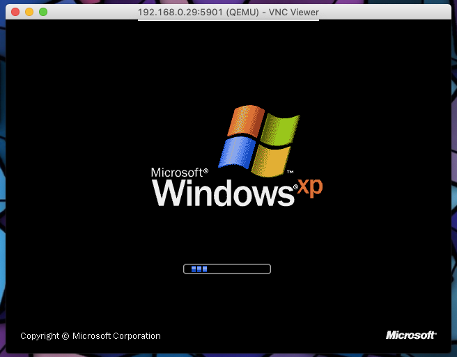 WindowsXP on Qemu+NVMM